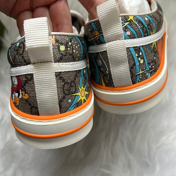 💯% Auth Men’s Gucci x Disney Donald Duck Men's Sneakers Gucci Sz 10 / US 11 - Picture 10 of 14